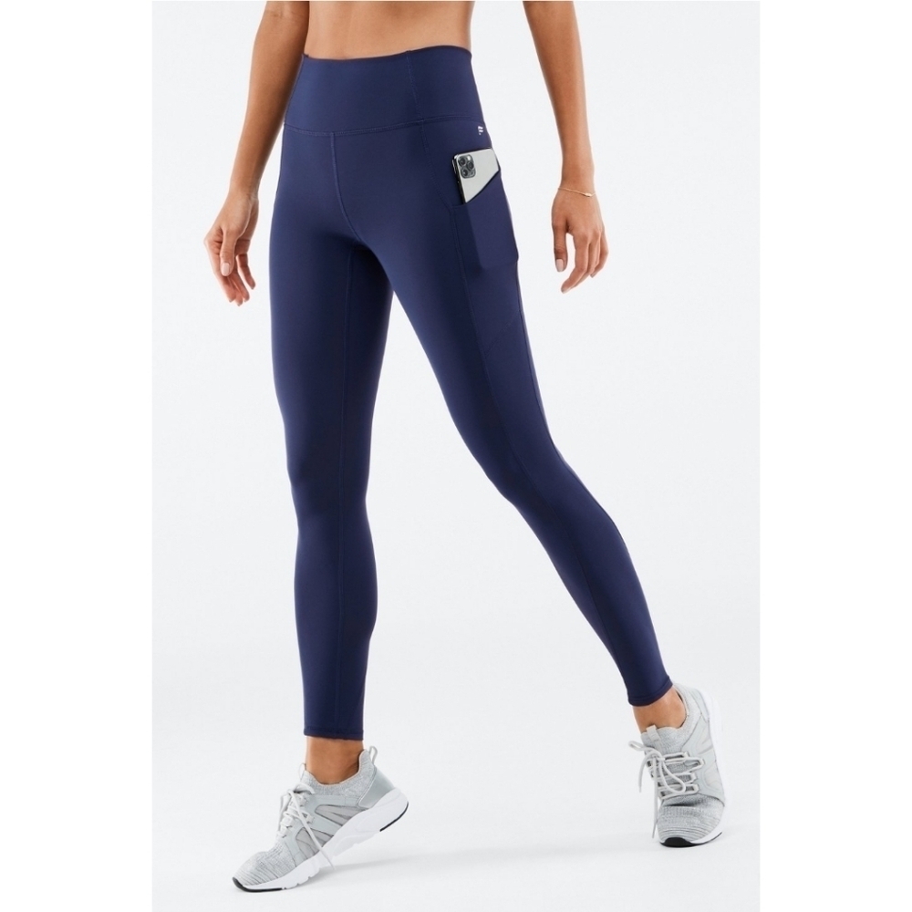 {Fabletics} Oasis PureLuxe High-Waisted Leggings - Abyss